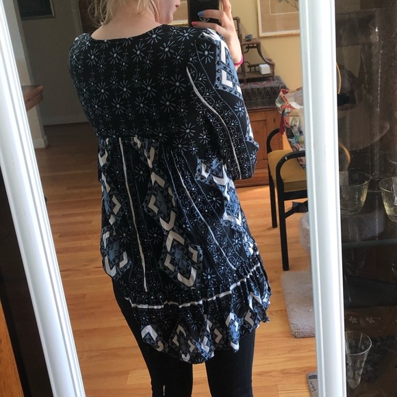 Free People Down By The Bay Tunic Long Top XS - Picture 6 of 8